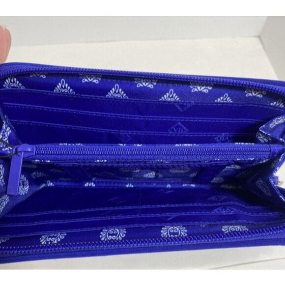 Vera Bradley RFID Georgia Zip Around Wallet In Romantic Paisley NWT *1A - Picture 4 of 5